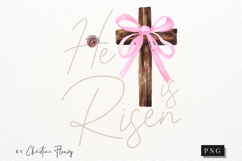 Coquette Pearl He Is Risen PNG Design | Christian Png Product Image 4