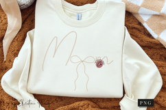 Coquette Pearl Mom PNG Design | Mothers Day PNG Product Image 2