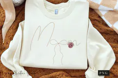 Coquette Pearl Mom PNG Design | Mothers Day PNG Product Image 2