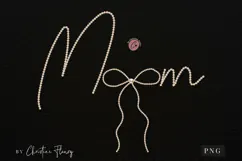 Coquette Pearl Mom PNG Design | Mothers Day PNG Product Image 3