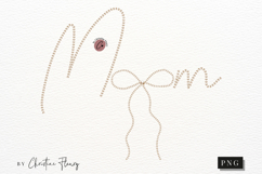 Coquette Pearl Mom PNG Design | Mothers Day PNG Product Image 4