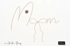Coquette Pearl Mom PNG Design | Mothers Day PNG Product Image 4