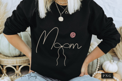Coquette Pearl Mom PNG Design | Mothers Day PNG Product Image 6