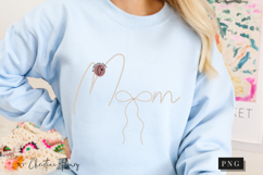 Coquette Pearl Mom PNG Design | Mothers Day PNG Product Image 8