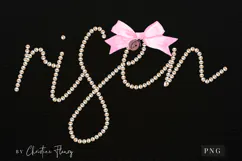 Coquette Pearl Risen PNG Design | Christian Png Product Image 3
