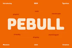 Pebull Playful Rounded Display Font Product Image 1