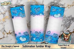 Tumbler Wrap, Heart Tumbler, Peek-a-boo Tumbler, Heart Sublimation