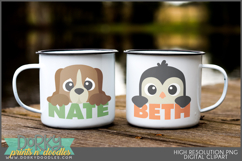 Cute Peeking Animals Clipart Bundle Product Image 6