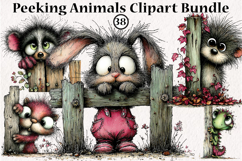 Peeking Animals Clipart Bundle Product Image 1