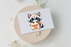 Watercolor Peeking Animals PNG Clipart Bundle Product Image 5