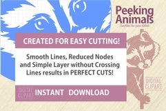 Peeking Giraffes SVG - Funny Peeking Animals SVG Vector Cut Product Image 3