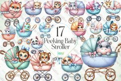 Peeking Baby Stroller Sublimation Product Image 1