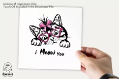 Peeking Cat SVG | Peeping Kitten PNG | Pet Illustration Product Image 4
