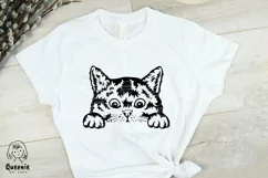 Peeking Cat SVG | Peeping Kitten PNG | Pet Illustration Product Image 2