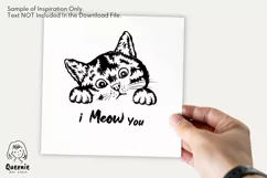 Peeking Cat SVG | Peeping Kitten PNG | Pet Illustration Product Image 4