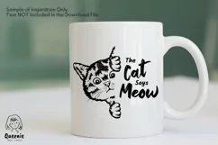 Peeking Cat SVG | Peeping Kitten PNG | Pet Illustration Product Image 5