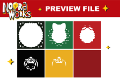 Peeking Cat Xmas Wreath 3D Cut Files Product Image 2