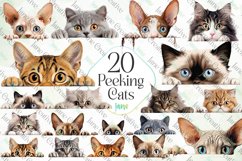 Peeking Cats Sublimation Clipart Product Image 1