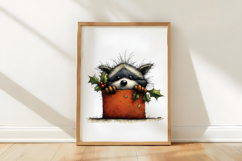 Peeking Christmas Animal Clipart Product Image 3