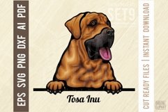 Tosa Inu - Peeking Dog Colorful, Pet Portrait SVG Product Image 1