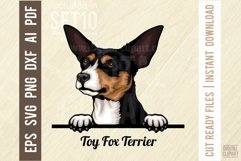 Toy For Terrier - Peeking Dog Colorful, Pet Portrait SVG Product Image 1