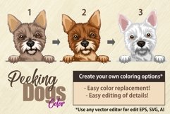 Border Collie - Peeking Dog Color SVG Pet Vector Portrait Product Image 2