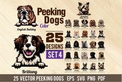 Peeking Dogs - Color Set 4 - 25 vector designs