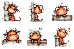 Peeking Dragon Clipart Product Image 4