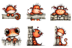 Peeking Dragon Clipart Product Image 5