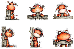Peeking Dragon Clipart Product Image 6
