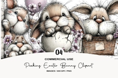 Peeking Easter Bunny Clipart Product Image 1
