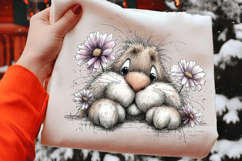 Peeking Easter Bunny Clipart Product Image 2