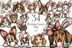 Peeking Easter Dog Bundle Clipart Product Image 1