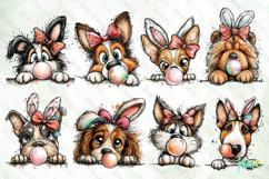 Peeking Easter Dog Bundle Clipart Product Image 2