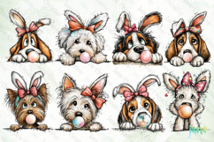 Peeking Easter Dog Bundle Clipart Product Image 5
