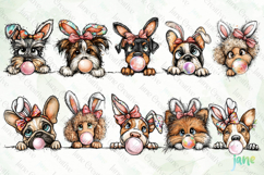 Peeking Easter Dog Bundle Clipart Product Image 3
