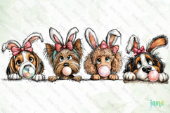 Peeking Easter Dog Clipart Product Image 1