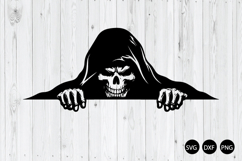 Peeking Grim Reaper SVG, Grim Reaper SVG, Halloween SVG Product Image 1