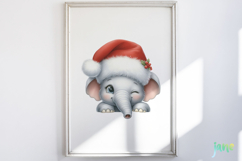 Peeking Holiday Animal Clipart Product Image 5