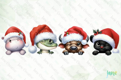 Peeking Holiday Animal Clipart Product Image 1