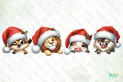 Peeking Holiday Animal Clipart Product Image 1