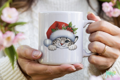 Peeking Holiday Animal Clipart Product Image 3