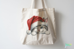 Peeking Holiday Cat Clipart Product Image 4