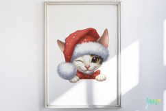 Peeking Holiday Cat Sublimation Bundle Product Image 5