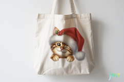 Peeking Holiday Cat Clipart Product Image 4