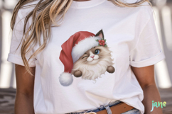Peeking Holiday Cat Clipart Product Image 2