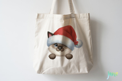 Peeking Holiday Cat Clipart Product Image 4