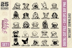 Peeking Puppy Set1 - BUNDLE 25 SVG, Cut vector SVG 25 design Product Image 2