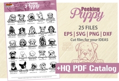 Peeking Puppy Set1 - BUNDLE 25 SVG, Cut vector SVG 25 design Product Image 3