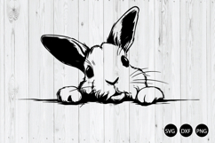 Peeking Rabbit SVG, Rabbit Head SVG, Animal SVG Product Image 1